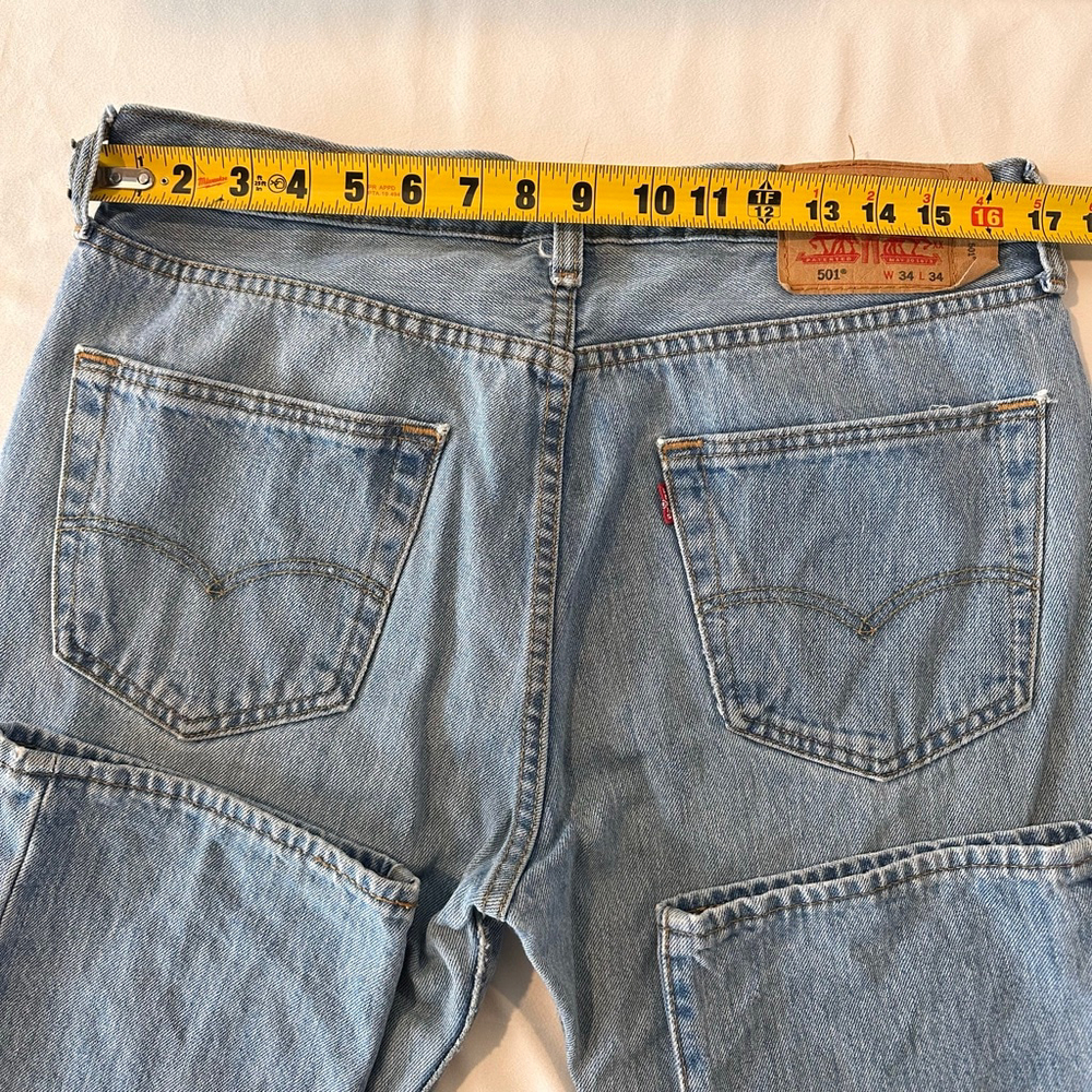 Levi’s 501 Button Fly Jeans | Straight Leg | W34 L34 - Picture 6 of 10